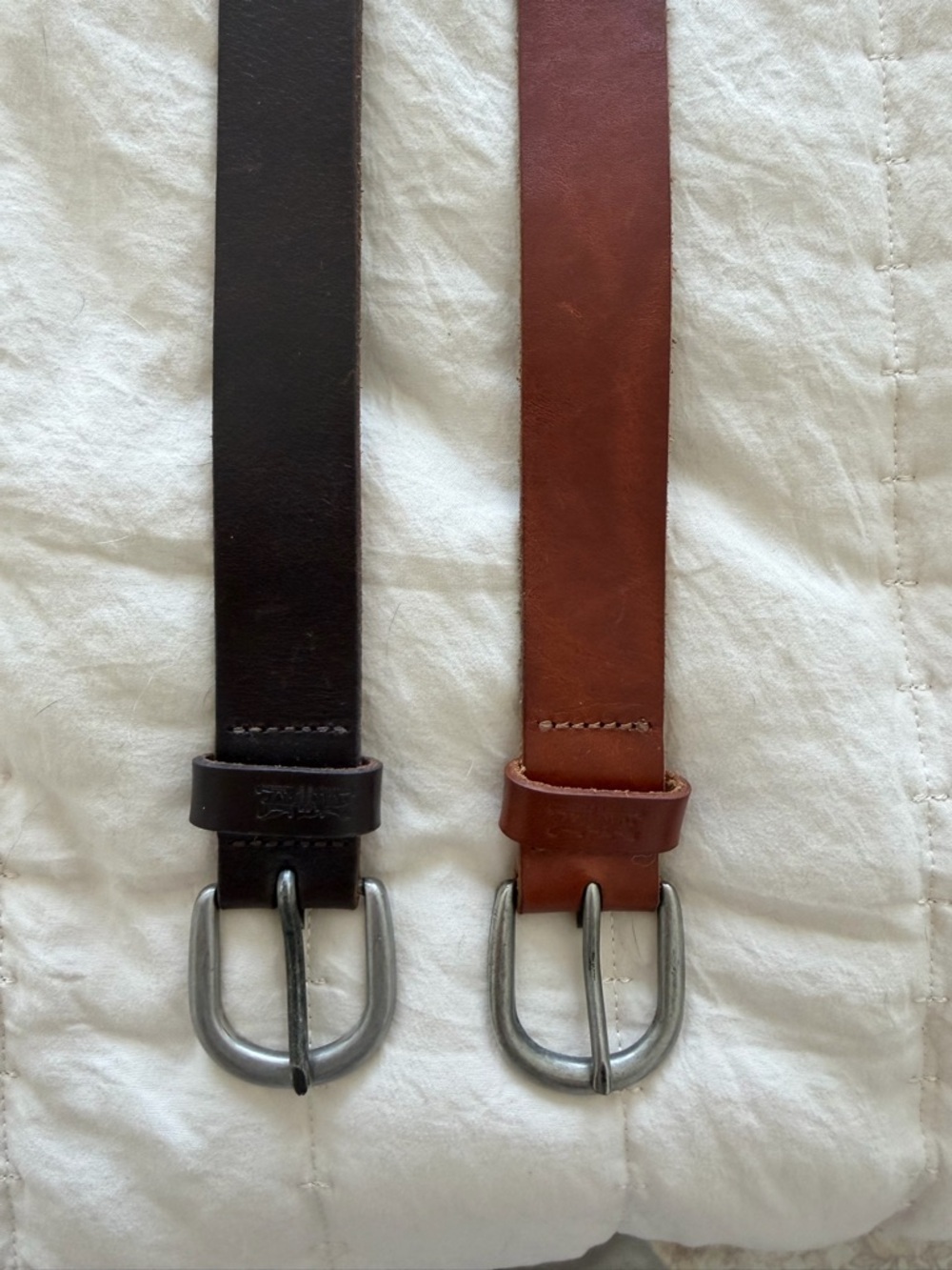 Levi's Women's Leather Belt Duo - Dark Brown & Brown size s-m